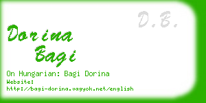 dorina bagi business card